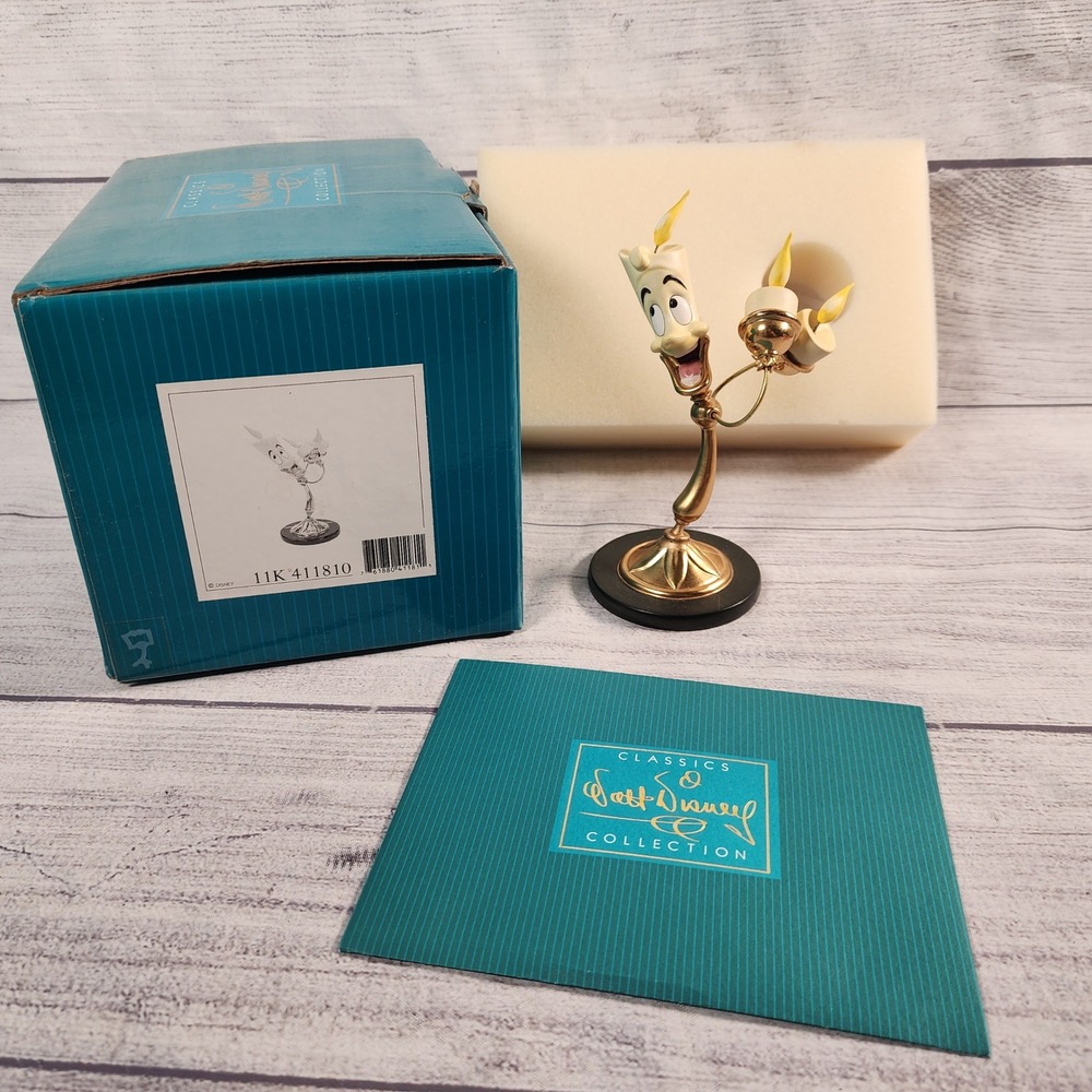 Walt Disney WDCC 1997 Beauty & the Beast "Vive L'amour!" Lumiere with COA & Box